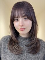 アイトーキョーエス 渋谷(AI TOKYO S)&nbsp;着物ヘア/ダークアッシュ/ミディアムレイヤーカット/渋谷