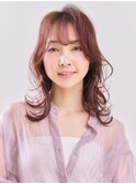 大人可愛いシアーレッドブラウン
