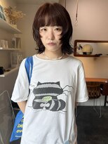 ゾーイ ケゴ 天神今泉(ZOEY kego)&nbsp;今泉　レイヤーカット　オレンジブラウン