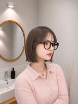 フォト 新宿三丁目(foto)&nbsp;髪質改善縮毛矯正地毛風ストレート切りっぱなしボブ
