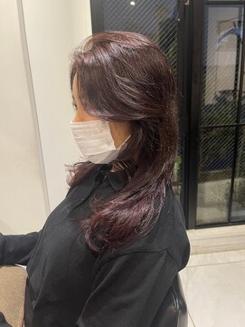 ヘアサロン ガリカ 表参道(hair salon Gallica) 大人かわいいラベンダーココアブリーチなしダブルカラー