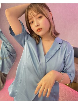 ロンド レア 天神大名店(Lond Le’a) ダブルカラー/インナーカラー/イヤリングカラー/ミルクティ/大名