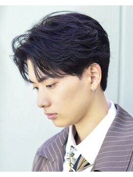 オーシャントーキョー 渋谷神南(OCEAN TOKYO) 韓国ヘアカルマパーマカルマバングセンターパート黒髪ウルフ