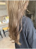 ハイライトカラーミルクティーベージュケアブリーチダブルカラー