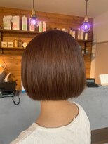 ビスクヘアデザイン(bisq hair design)&nbsp;ピンクブラウン　艶髪　髪質改善　韓国風　顔まわり　顔周り