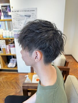 アンソル オブ リシェール(N'SOL of RICHAIR) ベリーショート/ダークアッシュ/ニュアンスパーマ/韓国マッシュ