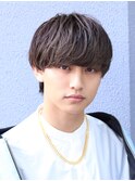 透明感グレージュ ナチュラル束感マッシュ