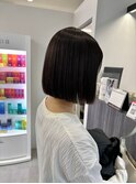 切りっぱなしボブ×メテオストレート【新村/PLAISIR/草加】