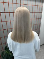 ペレ 栄店(PELE)&nbsp;韓国 くびれロング レイヤー ワンホンヘア 小顔前髪