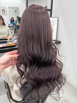 ジルスタジオ(JILL STUDIO) JILL STUDIO　パープルブラウン/レイヤーロング/ロングウェーブ