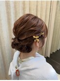 ゆるふわシニヨン/お呼ばれヘア/表参道/結婚式
