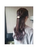 ハーフアップスタイル