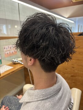 ファースト 長町店(first) シャドウパーマ　× 刈り上げショート