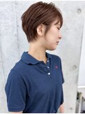 耳掛けショート大人可愛いマッシュショート20代30代40代
