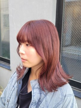 アメリラブ(ameri love) ブリーチなしダブルカラー×切りっぱなし　20代30代40代