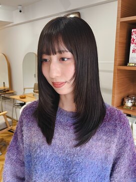 ハク メゾン(HaKU maison) ロングレイヤー/オリーブグレージュ/縮毛矯正/髪質改善