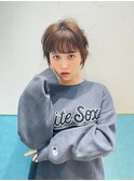 クールショート/レイヤーショート/前髪白髪/20代30代40代50代