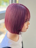 サラジュ 仁川店(SARAJU) 【透明感カラー特化】 ブリーチあり×ピンクレッド