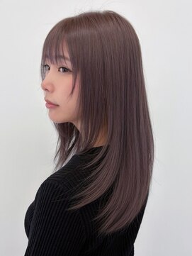 ルージュシー(RU10C) レイヤーカット/ブリーチなしダブルカラー/ラベンダーベージュ