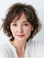 ビフィーノ リルネ(Bifino Rilune) 40代/大人ガーリー/ダークアッシュ/似合わせカット/川西池田