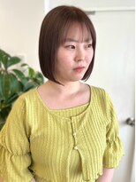 オーシャン(Ocean)&nbsp;マロンベージュ ボブ 前髪カット 髪質改善 顔周りカット 20代