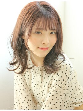 クラン(Chlan) シースルーバング×赤みブラウン