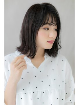 カバーヘア ブリス 戸田公園西口店(COVER HAIR bliss) 黒髪シースルーバング外ハネくびれミディY戸田公園20代30代40代