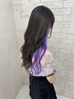 プライズ 錦糸町北口店(prize) シールエクステでブルー、パープルのイヤリングカラー錦糸町北口