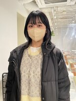 トレス(TRESS)&nbsp;外ハネボブ　レイヤーボブ　インナーカラー　イヤリングカラー