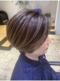 ショートボブハイライト
