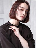 大人可愛い２０代３０代４０代小顔　チェリーブラウン E7