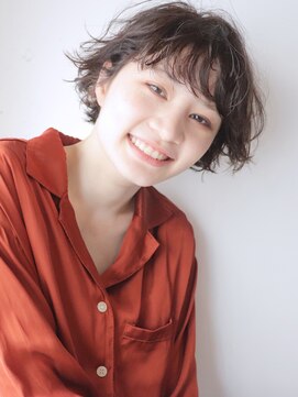 アイティー バイ アルバム 中野店(IT by ALBUM) パーマ風マッシュショート_ツートンカラーアースカラー_28604