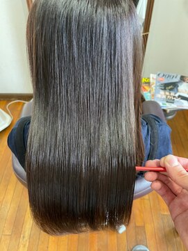 美容室 メザミー MESAMIES 20代30代40代シースルーバングヘア×アッシュブラウン