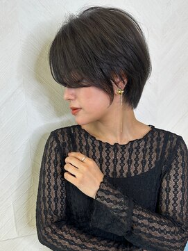 ロンド ストラーダ 心斎橋(Lond strada) ショート×ハイライト白髪ぼかし×マチルダボブ[心斎橋]