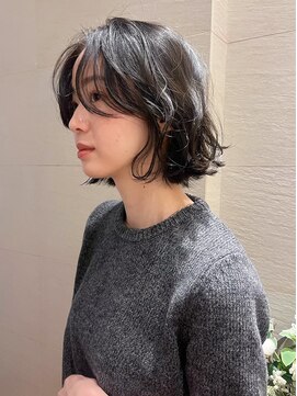 ラフ フロム ガーデン(Laf from GARDEN) ボブ/パーマ/レイヤーカット/グレージュ/韓国風/前髪パーマ