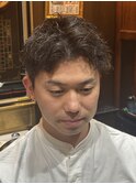無造作スパイキーショートパーマ