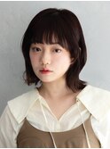 二俣川_レディース_ミディアム_ボブ_くびれ巻き_コテ巻き_小顔