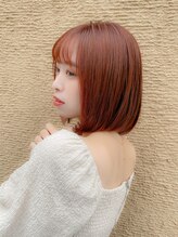 スウド(Swd) 色っぽ大人ボブ/ボブ/シースルーバング/オレンジ