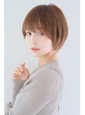 『 グレージュ ×  透け感 』丸みショート 流し前髪☆