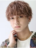 ラウンドマッシュシースルーフェザーショートウルフ