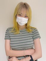 ノラ ウメダ(NORA UMEDA)&nbsp;【chiaki】yellow rootsハイトーンルーツカラーy2kデザイン