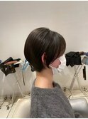 30代40代大人可愛い丸みショートボブ似合わせ小顔カット摂津本山