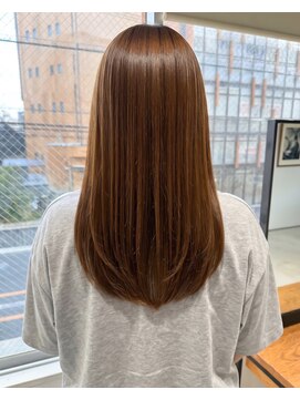 零秒女髪 千里丘店 上品な大人女性向けの艶髪ストレートロング髪質改善美髪艶感