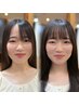 【初施術/富士額/クセ毛の方】クロスパーマ＋カット+ダメージケアTR