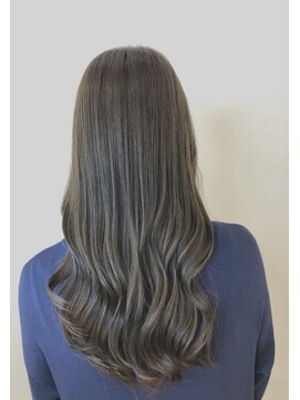 ジーナ 銀座(Zina) 小顔セミウェットウェーブ　ピンクベージュハイライトカラー