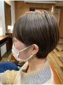耳掛けショート♪×ピスタチオアッシュカラー