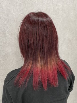 イト(ito) 結ぶと隠せる派手髪レッドグラデーションカラー～糸ito～HIRO
