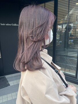 ヘアサロン ガリカ 表参道(hair salon Gallica) 柔らかラベンダーココアブリーチなしダブルカラー