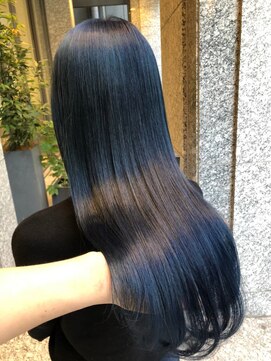 ジーナ セントラル銀座(Zina) ダブルカラー＊暗髪＊ダークネイビー【ZinaCENTRAL】