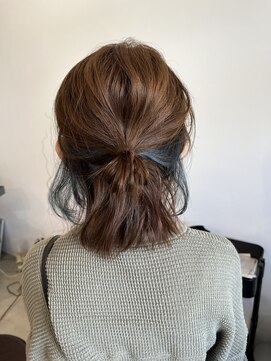 レポヘアー(Repos hair) 大人可愛い大人美人小顔立体カットインナーカラー透け感